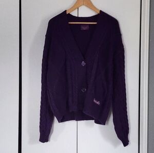 Taylor Swift Purple Cable Knit Cardigan